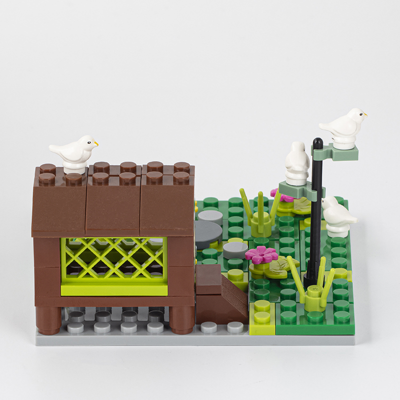 MOC0060 Farm Series Aviary Accessories Home Decoration Building Blocks Bricks Kids Toys for Children Gift MOC Parts