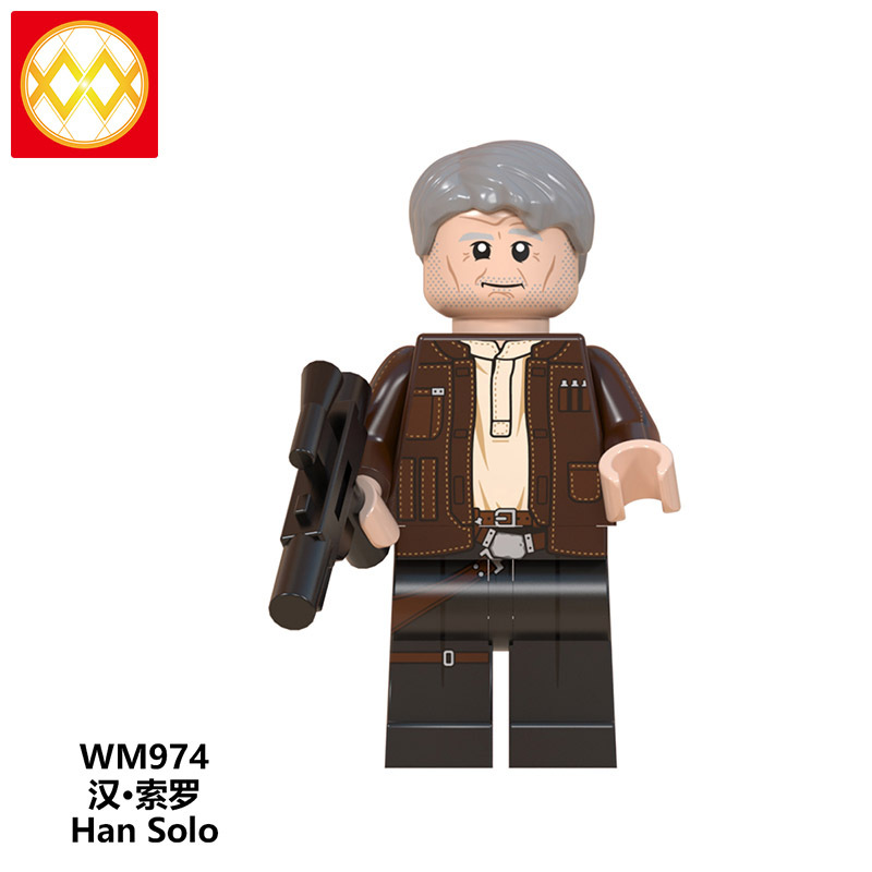 WM6091 Mandalorian Palpatine C-3PO Baby Yoda Skywalker Obi-Wan Han Solo Plastic Mini Action Figure Building Blocks Toys