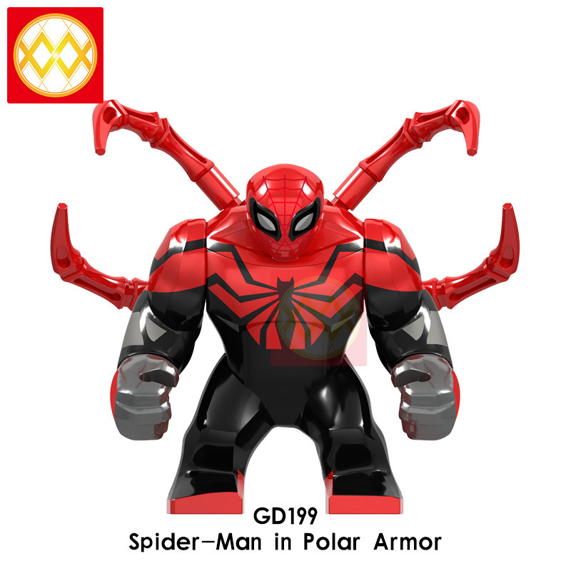 GD197-200 Spider-man In Steel Armor Spider-man 2011 Spider-man In Polar Armor Avenger Alliance Steel Armor Spider-man Building Blocks Kids Toys