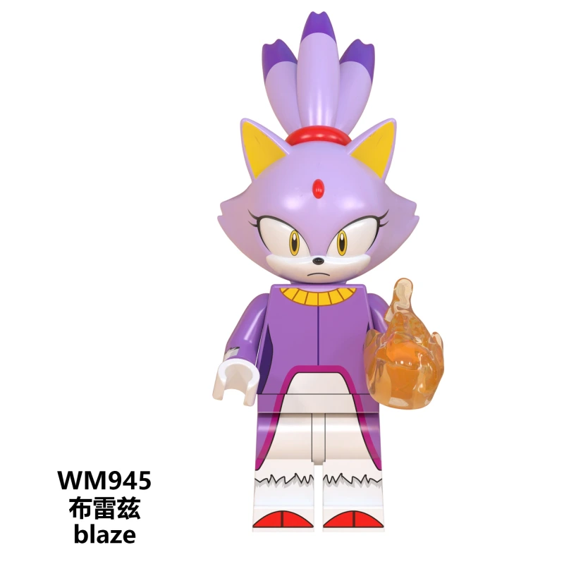 WM6087 New Sonic Cartoon Ray Cream the Rabbit Tikal Dr. Eggman Mini Action Model Building Block Figures Gift For Children Toys