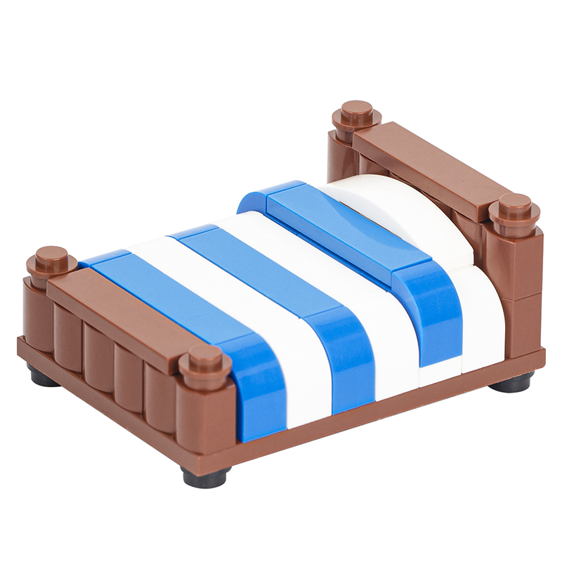 MOC0029-A City Series Furniture Single Bed Building Blocks Bricks Kids Toys for Children Gift MOC Parts