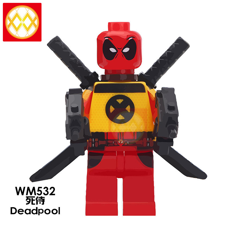 WM6034 Model Movie Dead pool 2 Super Heroes Domino Electric Cable Peter Armed Wade Winston Building Blocks Children Toys Gift