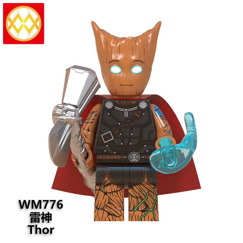 WM6070 Winter Soldier Bucky Steve Rogers Thanos Thor Wade Winston Action Figure Building Blocks Toys for Children Gift