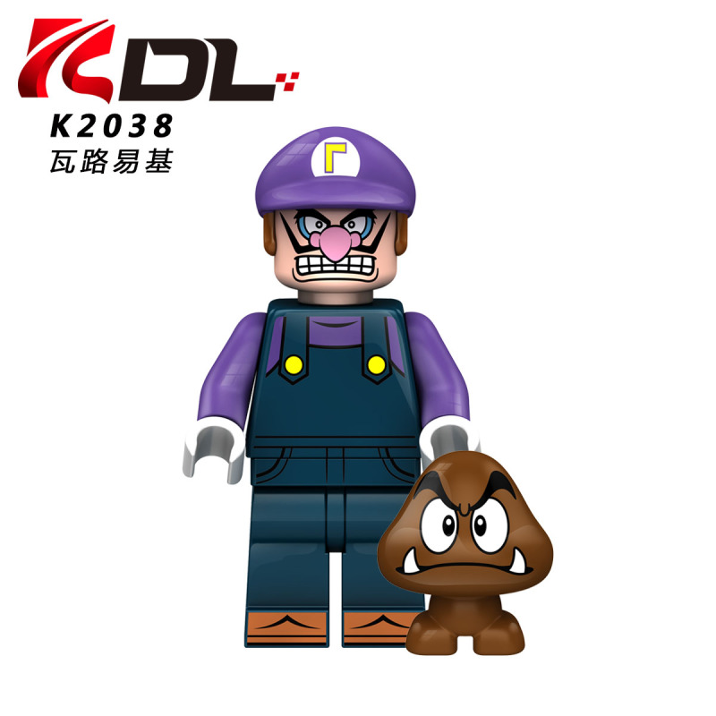 KDL805 Super Mario Luigi Wario Waluigi Mario Bros Hot Sale Game Figures Birthday Gifts Building Blocks Kids Toys