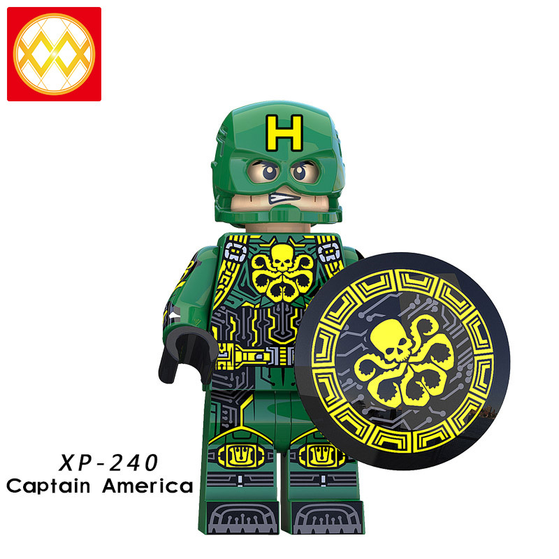 KT1031 Super Heroes Marvel The Avengers Movie Characters Captain America Steve Rogers Age of Ultron Infinity War Endgame Building Blocks Kids Toys