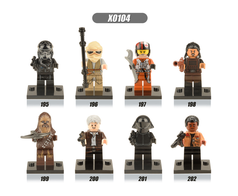 X0104 Star Wars Movie Rebel soldiers Chubacca Han Solo Finn Storm Soldiers Action figures Building Blocks Kids Toys