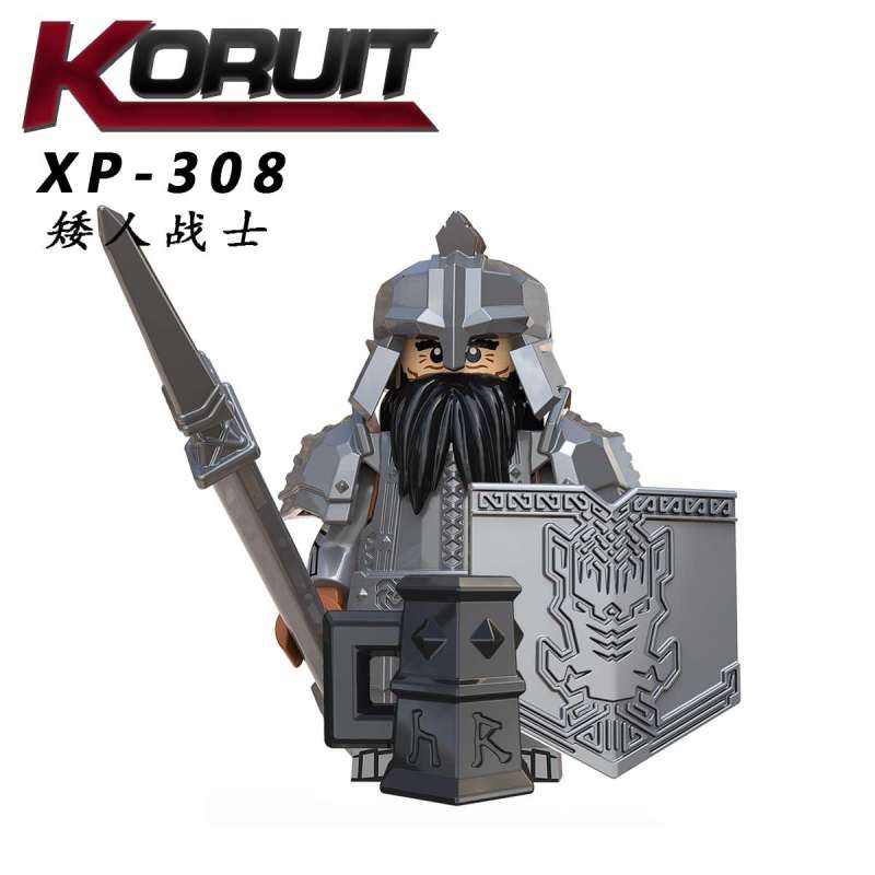 KT1040 The Hobbit Dain Ironfoot Dwarf Warriors Dwarf Leader Dwarf Warrior Building Blocks Kids Toys