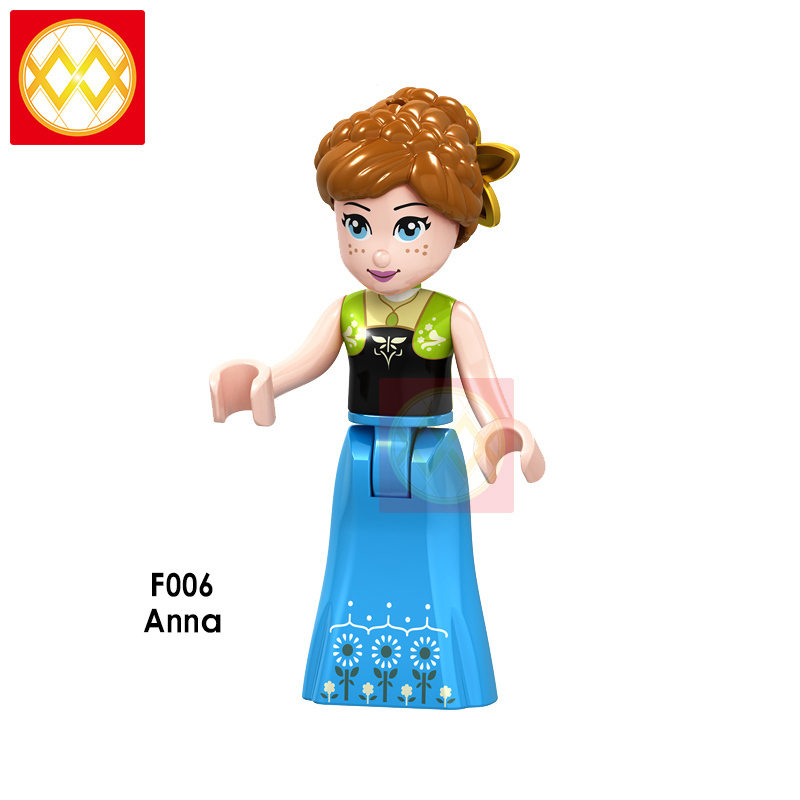 F002-009 Bella Beast Mulla Anna Elsa Cinderella Building Blocks Kids Toys