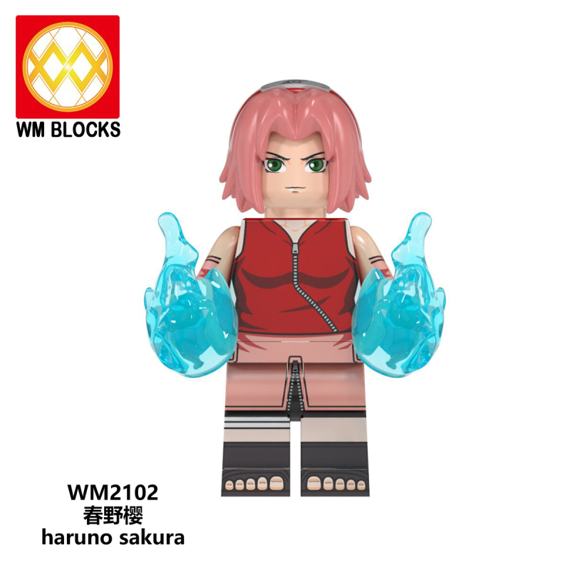 WM6107 New Uzumaki Naruto Hyuga Hinata Zabuza Haku Tsunade Jiraiya Haruno Sakura Anime Naruto Figures Building Blocks Kids Toys