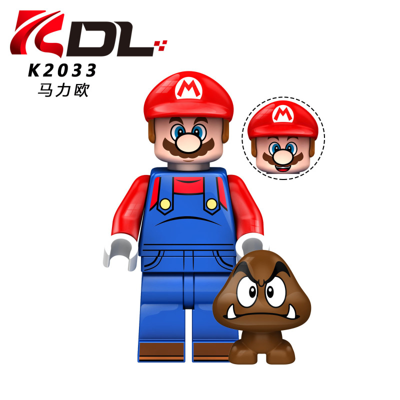 KDL805 Super Mario Luigi Wario Waluigi Mario Bros Hot Sale Game Figures Birthday Gifts Building Blocks Kids Toys