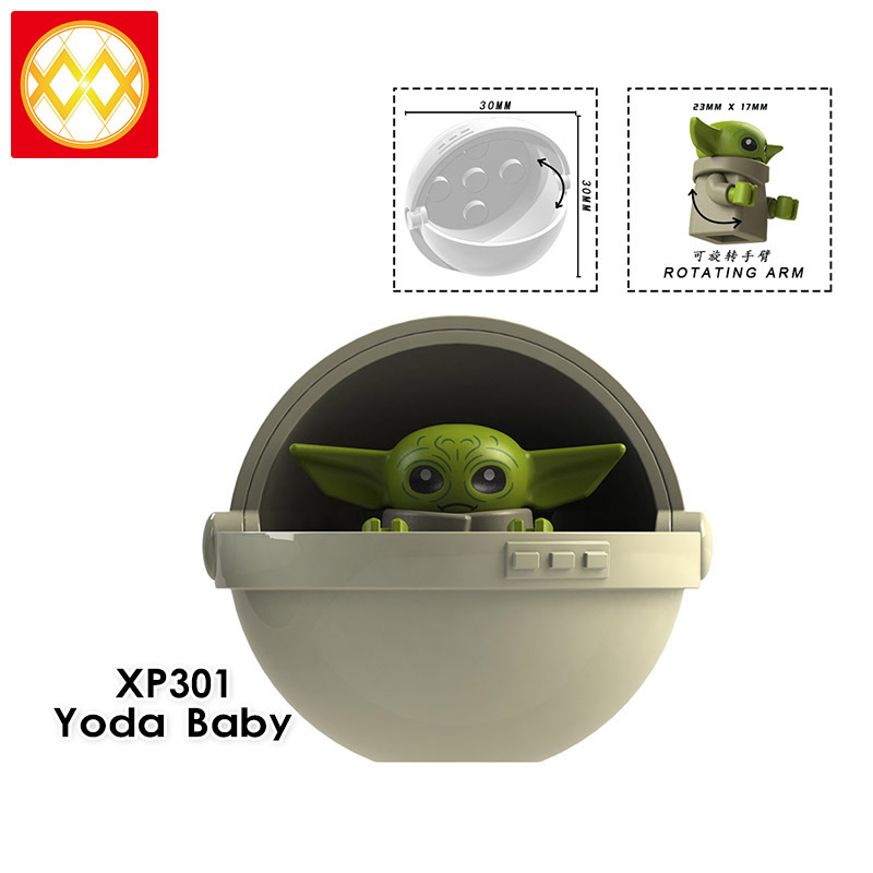 KT1039 Star Wars Baby Yoda Building Blocks Kids Toys XP300 XP301