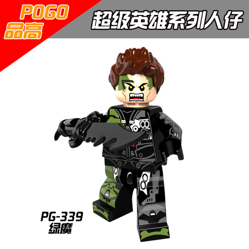 PG8096 Movie Super Hero Agent X Green Goblin Spider Man Nick Fury G. W. Bridge Carnage Action Figure Building Blocks Kids Toys