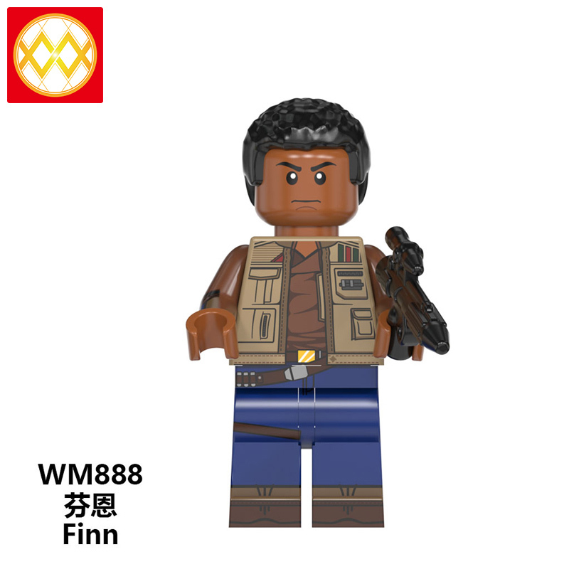 WM6081 Baby Yoda Mandalorian Kylo Ren Rey Finn Lando Palpatine Chewbacca Dark Rey Action Figures Building Blocks Children Toys