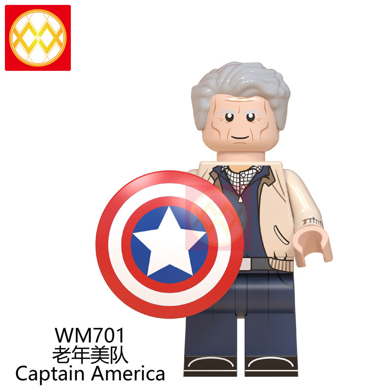 WM6061 Thanos Steven Rogers Bro Thor Pepper Captain Marvel Rocket Raccoon Stan Figures Super Heroes Building Blocks Kids Toys