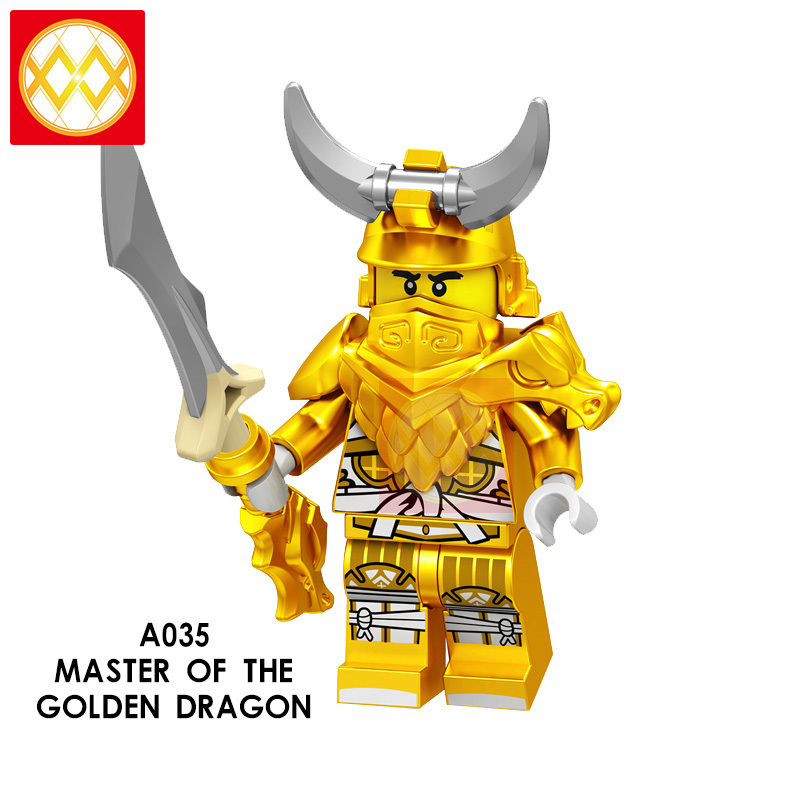 A033-A040 IRON BARON LLOYD MASTER OF THE GOLDEN DRAGON CHEW TOY WU MUZZLE HARUMI NYA Building Blocks Kids Toys