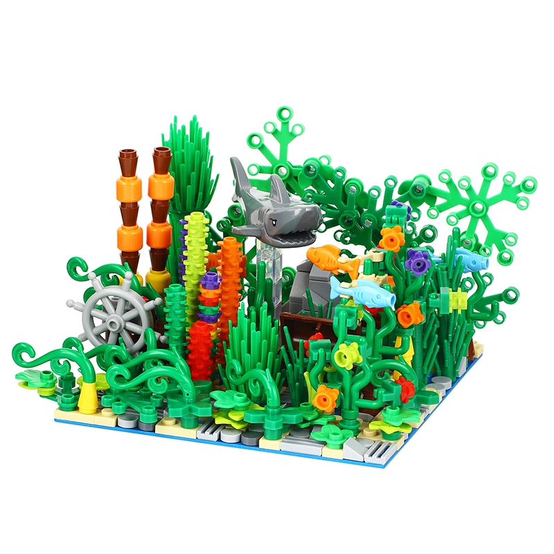 MOC3011 Underwater World Model Compatible Fish Plants Bricks Assembly Building Blocks Kids Toys