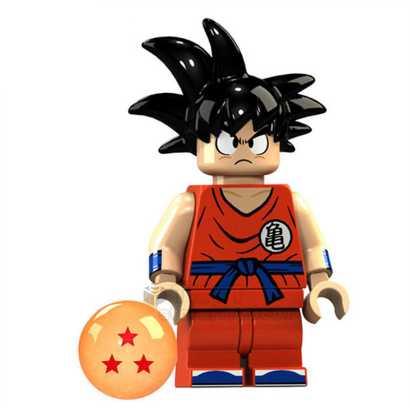 KT1007 Dragon Ball Violett Krillin Tien Shinhan Goku Chiaotzu Vegeta Anime Figure Series Cartoon Characters Building Blocks Kids Toys