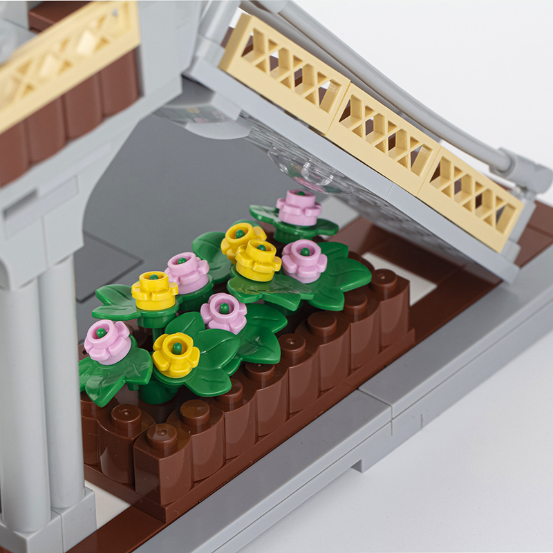 MOC0068 City Street View Series Flyover Road Flowerbed Accessories Ornament Building Blocks Bricks Kids Toys for Children Gift MOC Parts