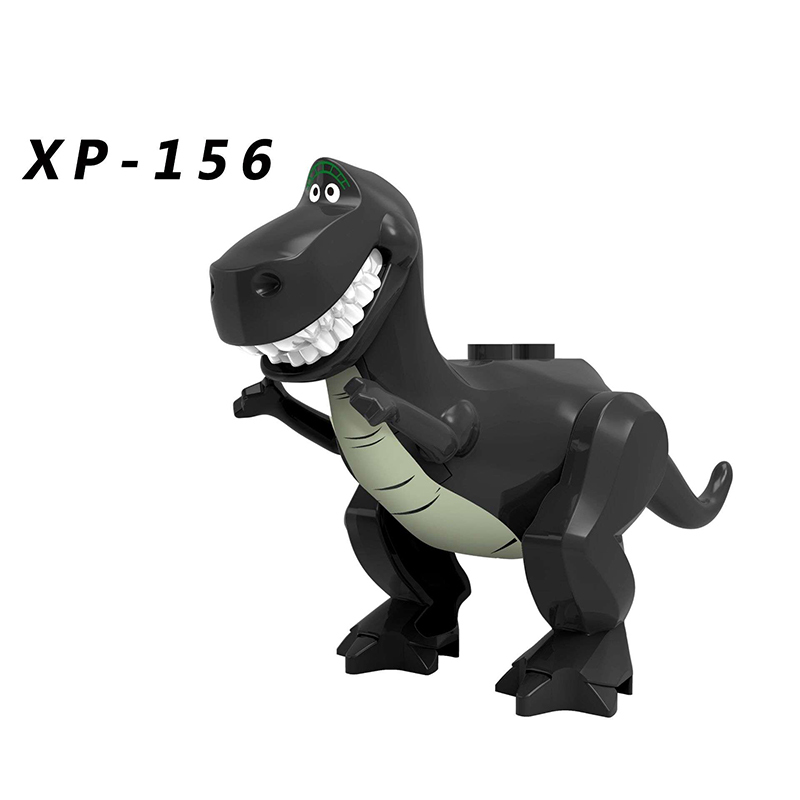 XP156 Cartoon Toy Story Rex the Black Dinosaur Building Blocks Kids Toys