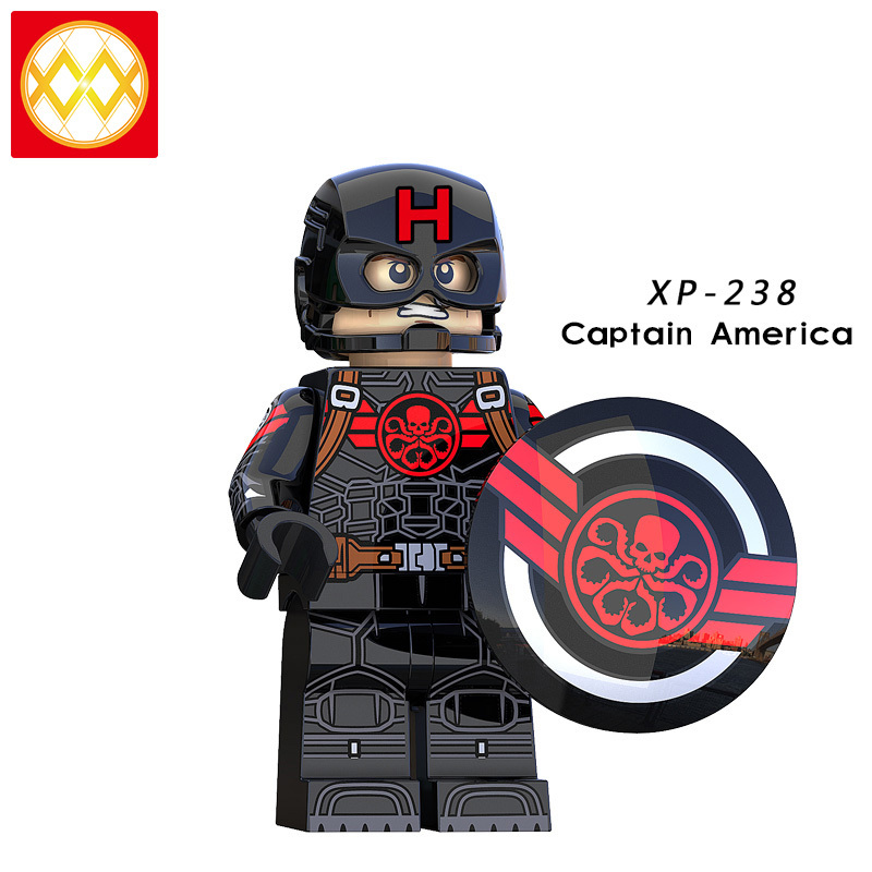 KT1031 Super Heroes Marvel The Avengers Movie Characters Captain America Steve Rogers Age of Ultron Infinity War Endgame Building Blocks Kids Toys