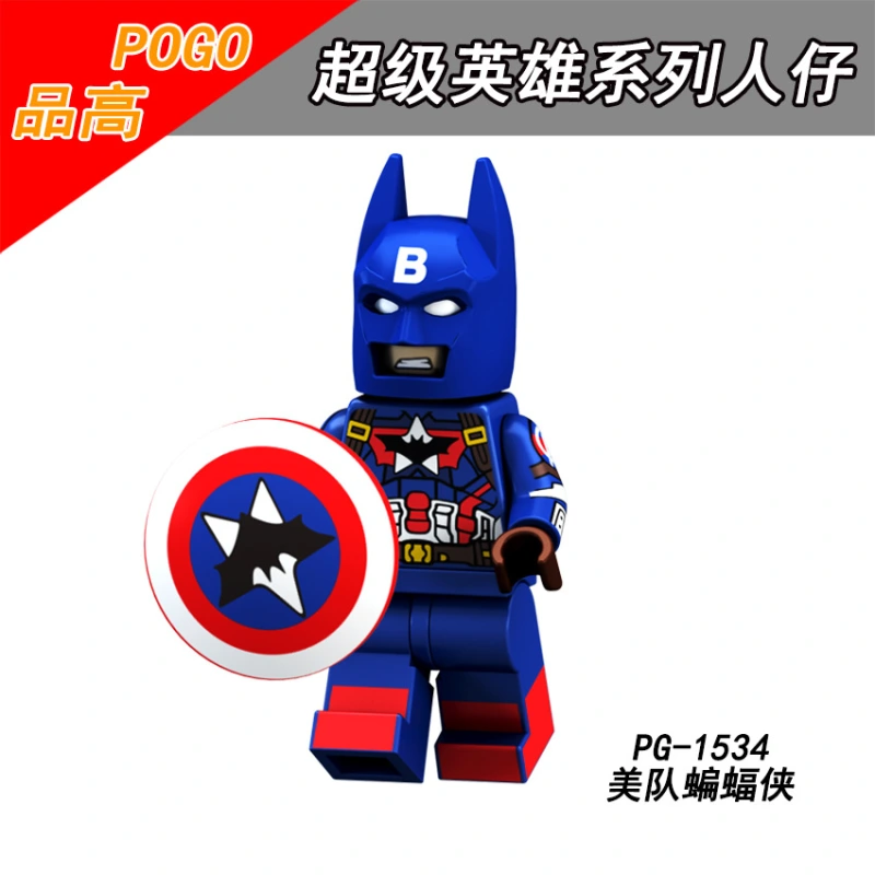 PG8125 Movie Super Hero Batman Joker Power Girl Big Barda Lara Rocky Namor Action Figure Building Blocks Kids Toys