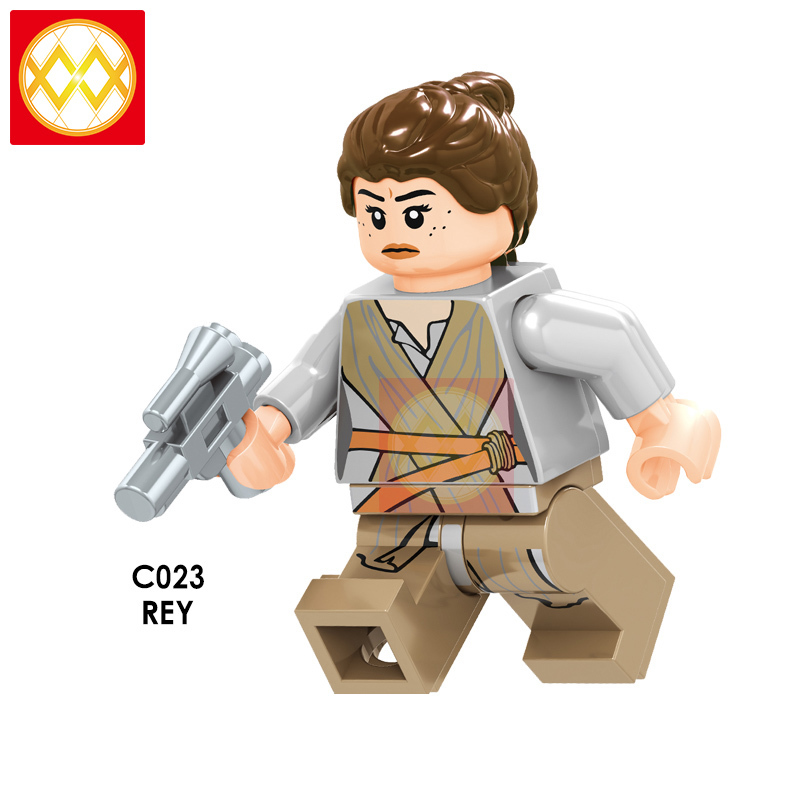 C023-030 REY LUKE SKYWALKER FIRST ORDER OFFICER SABINE WREN AHSOKA TANO KIT FISTO C APTAION JAG SNOWTROOPER Building Blocks Kids Toys