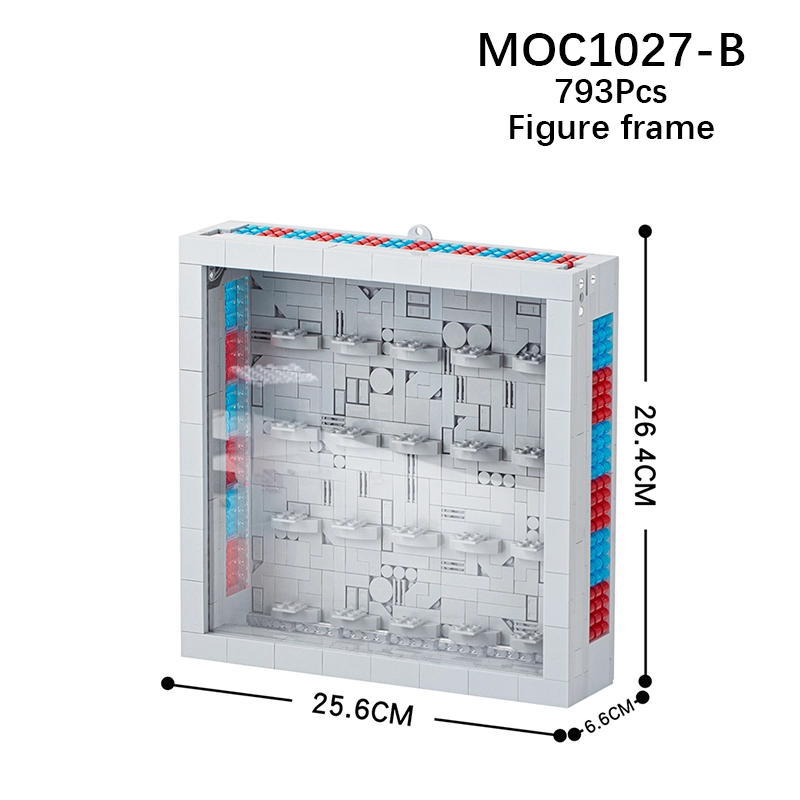 MOC1027-B Creativity Series Minifigure Photo Frame Building Blocks Bricks Kids Toys for Children Gift MOC Parts