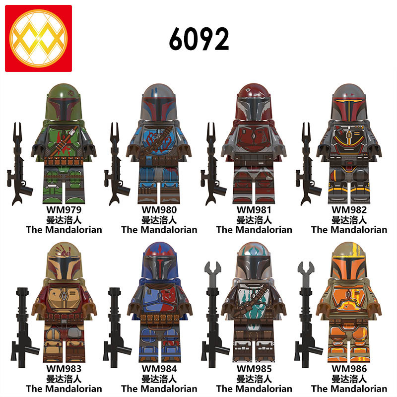 WM6092 New Star Bricks the Mandalorian with Baby Yoda Mini Building Block Figures Kids Toys