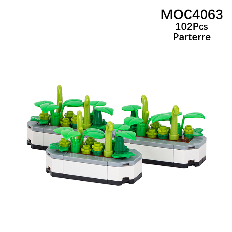 MOC4063 City series Flower Bed Building Blocks Bricks Kids Toys for Children Gift MOC Parts