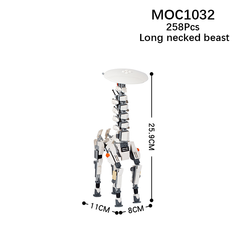 MOC1032 Creativity Horizon Long necked beast Building Blocks Bricks Kids Toys for Children Gift MOC Parts