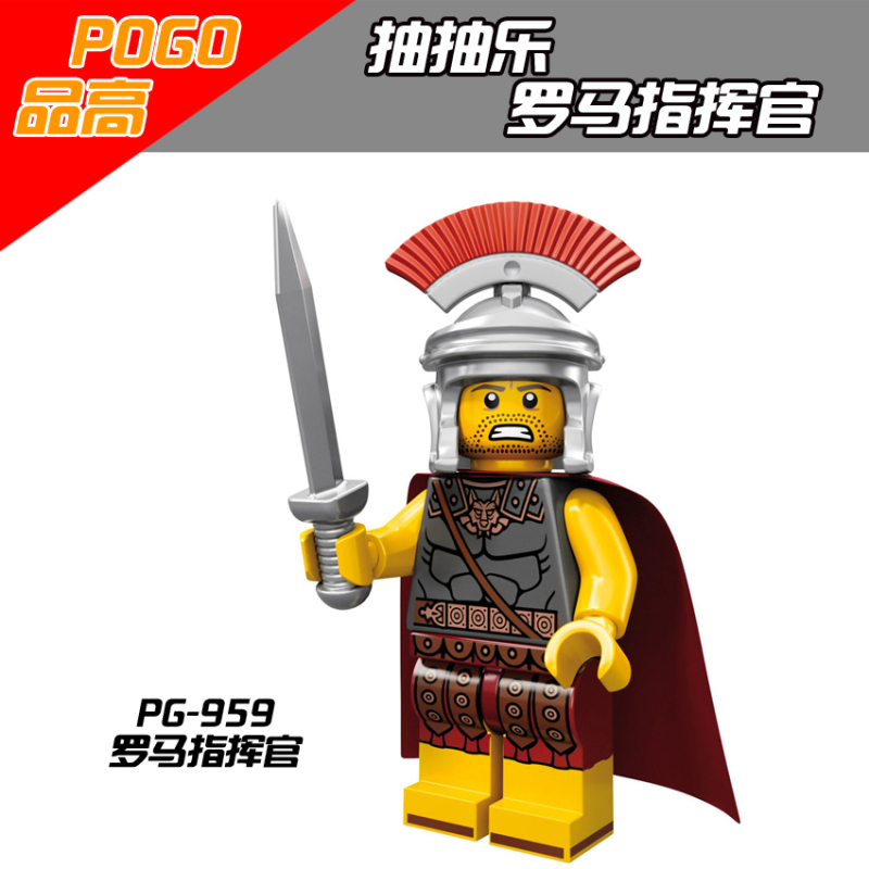 PG958 PG959 PG960 Spartan Warrior Roman Commander Roman Soldier Building Blocks Kids Toys