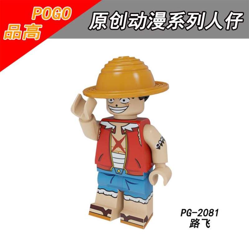 PG8244 One Piece Luffy Zoro Nami Chopper Red Hair Shanks Brook French Sanji Action Figures Building Blocks Kids Toys
