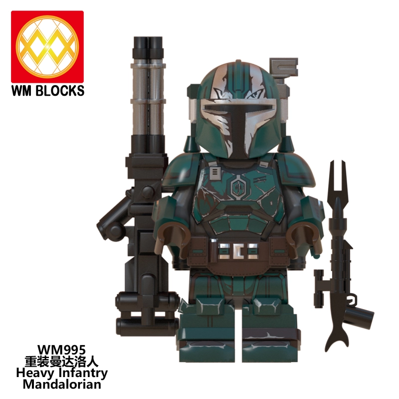 WM6094 New Star Heavy Infantry Mandalorian Paz Vizla Wars Baby Yoda Mini Action Figures Building Blocks Gift Toys For Children