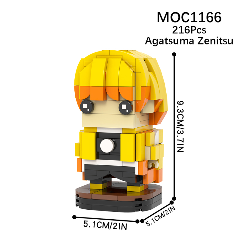 MOC1166 Creativity series Demon Slayer Agatsuma Zenitsu brickheadz Building Blocks Bricks Kids Toys for Children Gift MOC Parts