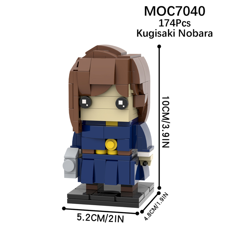 MOC7040 Creativity series Anime Jujutsu Kaisen Kugisaki Nobara Action Figure Model Building Blocks Bricks Kids Toys for Children Gift MOC Parts