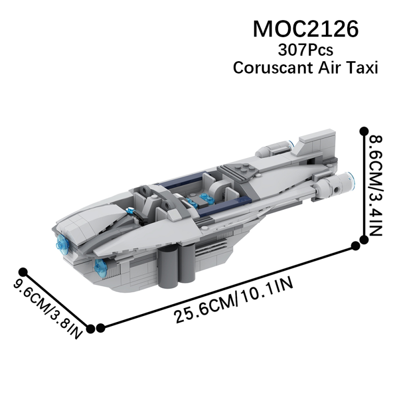 MOC2126 Star Wars Movie series Coruscant Air Taxi Model Building Blocks Bricks Kids Toys for Children Gift MOC Parts