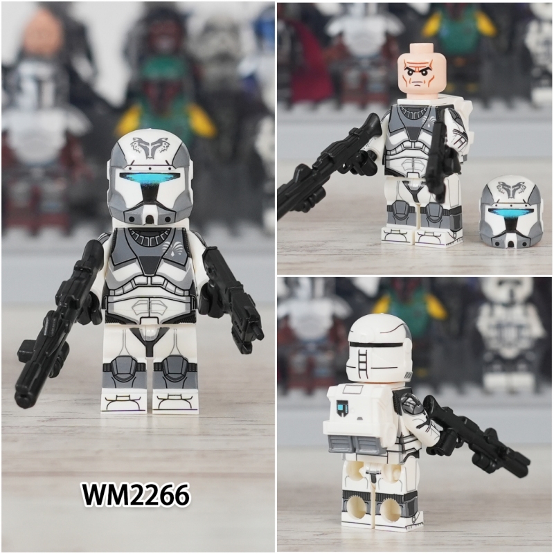 WM6128 Star Wars Wolf Squadron Sergeant Captain of the Wolf Group Clone Cavalry Enhancement Wolf Regiment Heavy Commander of the Wolf Regiment Wolf Raider Action Figure Building Blocks Kids Toys