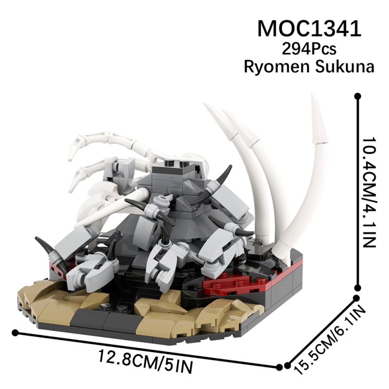 MOC1341 Creativity series Anime Jujutsu Kaisen Ryomen Sukuna Domain Scene Building Blocks Bricks Kids Toys for Children Gift MOC Parts