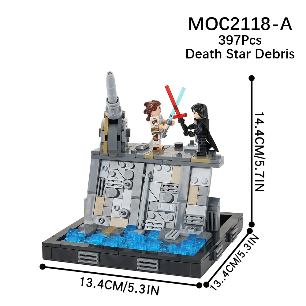 MOC2118 Star Wars Movie serie Rey Kylo Ren Death Star remains Building ...