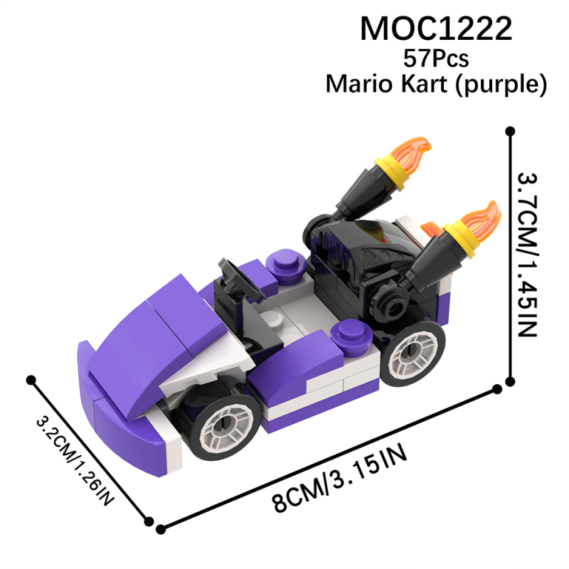 MOC1218 MOC1219 MOC1220 MOC1221 MOC1222 Creativity series Colorful Mario Karts  Model Building Blocks Bricks Kids Toys for Children Gift MOC Parts