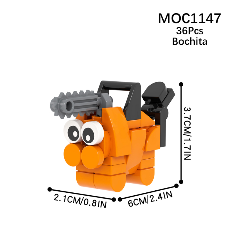 MOC1147 Chainsaw man Pochita Building Blocks Bricks Kids Toys for Children Gift MOC Parts