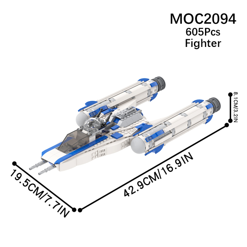 MOC2094 Star Wars Anakin's Y-wing Starfighter Building Blocks Bricks Kids Toys for Children Gift MOC Parts