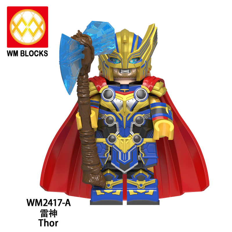 WM2417-A Marvel Super Hero Thor Action Figure Building Blocks Kids Toys