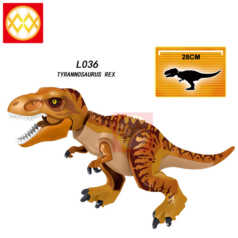 L030-L036 Raptor Dinosaur Tyrannosaurus Rex Action Figures Building Blocks Kids Toys