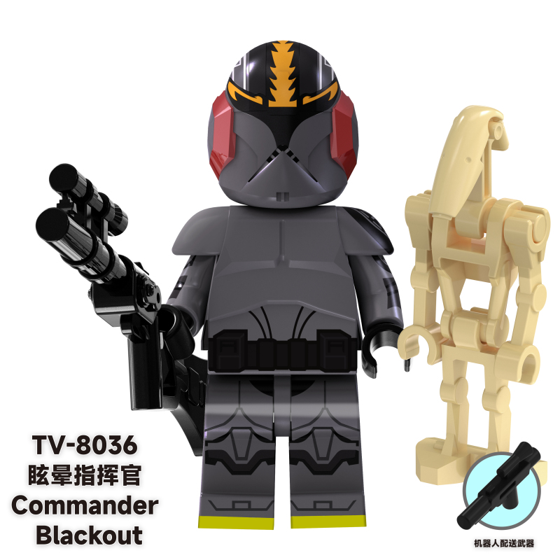 TV6105 Star Wars Movie Series Luke Skywalker Palpatine Ahsoka Mace Windu 501 Legion Clone Commander Commander Blackout Clone Trooper Spark Clone Trooper Purge Action Figure Building Blocks Kids Toys