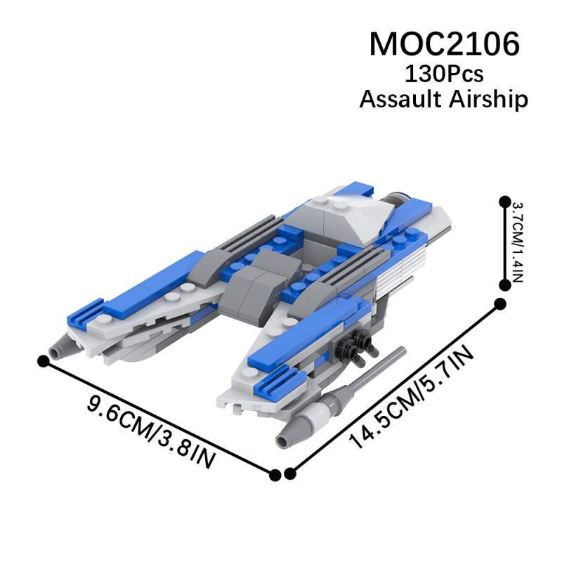 MOC2106 Star Wars Movie serie Sci-Fi Assault Airship Building Blocks Bricks Kids Toys for Children Gift MOC Parts