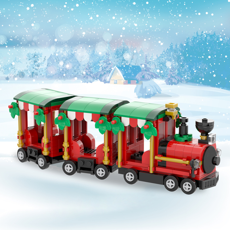 MOC4104 city series Christmas Train Building Blocks Bricks Kids Toys for Children Gift MOC Parts