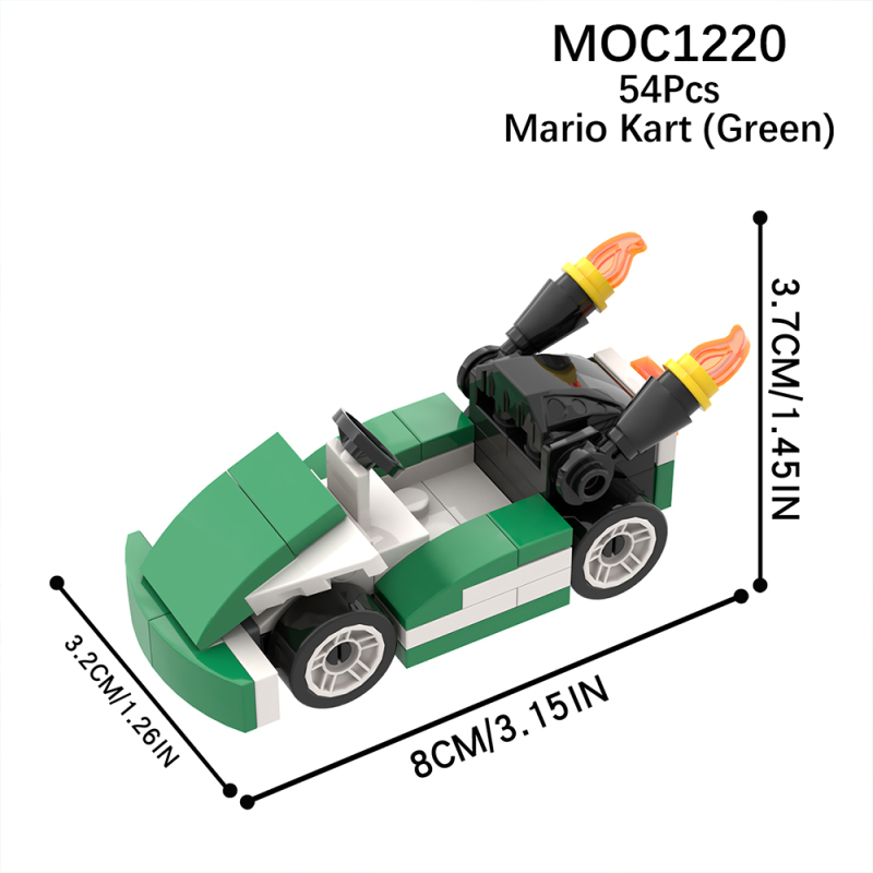 MOC1218 MOC1219 MOC1220 MOC1221 MOC1222 Creativity series Colorful Mario Karts  Model Building Blocks Bricks Kids Toys for Children Gift MOC Parts