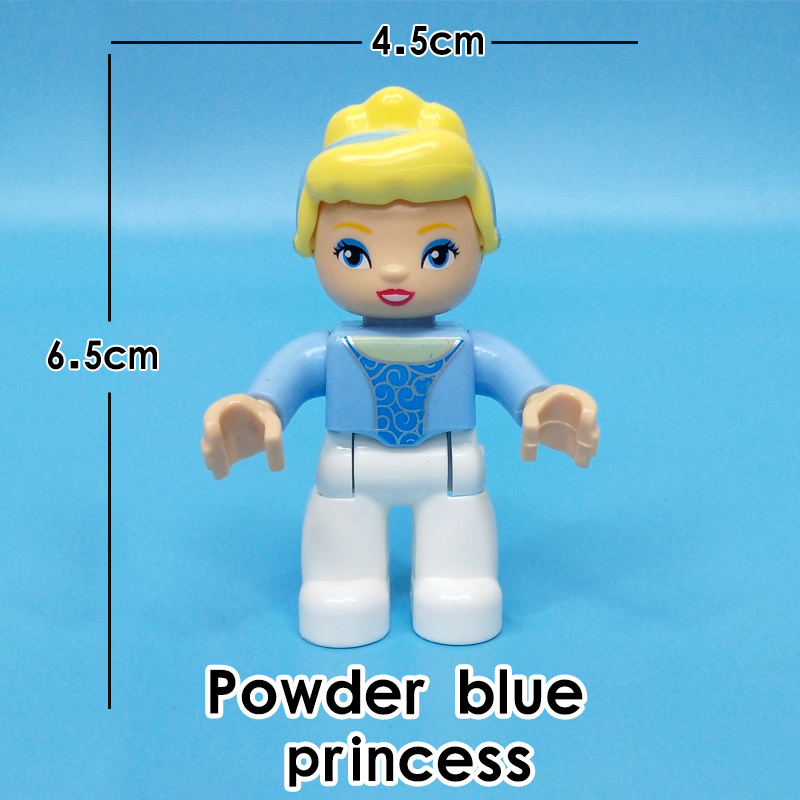Big Particle Police Doctor Nurse Princess Sailor Cinderella Farmer Model Action Figures Birthday Gifts Building Blocks Kids Toys