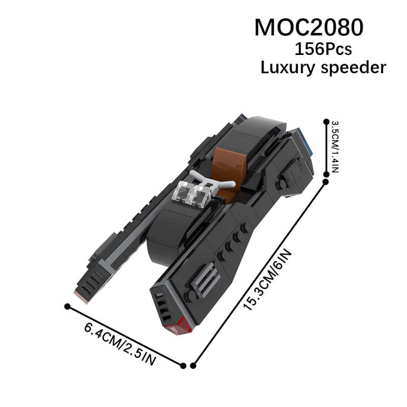MOC2080 Star Wars Series Luxury speeder Building Blocks Bricks Kids Toys for Children Gift MOC Parts